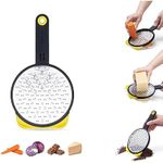 Dreamfarm 3mm Ograte – Medium | Easy Speed Cheese Food Grater with 2-Way Blades for Efficient Grating | Easy-to-Use Zester Tool | Non-Slip Foot for Greater Safer Easier Control | Blade Cover | Yellow