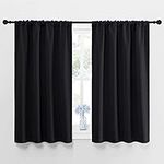 NICETOWN Black Out Curtain Panels for Kitchen - Energy Smart Decoration Thermal Insulating Blackout Drapes/Draperies for Small Window (2 Panels, 42 inches Wide by 45 inches Long)