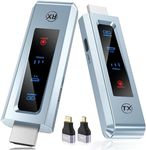 Wireless HDMI Transmitter & Receiver, HD Extender Plug & Play Portable 2.4G/5G with LED Screen Wireless HDMI Kit for Streaming Video and Audio to Monitor from Laptop/PC/TV Box/Projector