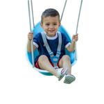 Swurfer Coconut - Your Child's First Swing with Blister Free Rope and 3-Point Safety Harness - Indoor and Outdoor - Swing for Babies and Toddlers - Ages 9 + Months - Up to 50 lbs, Blue