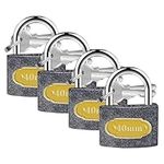 SIC ® 4 Heavy Duty Padlocks | 40mm Padlocks with Keys | Padlocks Outdoor Heavy Duty Waterproof | Pad Lock Ideal for Shed, Fence, Garage | Padlock Outdoor Weatherproof | Outdoor Padlock