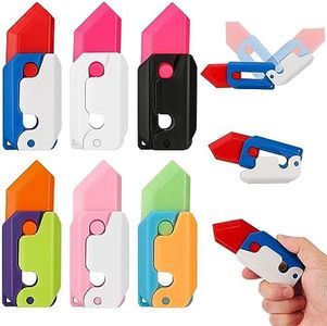 YISHIDANY 6Pcs Carrot Knife Fidget Toys Set, 3D Printed Sensory Radish Knife Decompression Toys for Adults Teens Kids, Training Relieves Autism Anxiety Toy, Great Idea Gift for Autism and ADHD