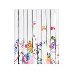 Caruso Italy Women's Floral 100% Pure Cotton Multicolor Handkerchief, Off-white, Free Size