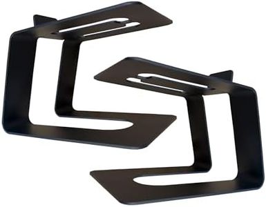 Carbon Steel Studio Monitor Stands with 5° Tilt Angle, Non-Slip Base & Vibration Dampening for Desktop Speakers (2 PCS)
