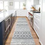 HEBE Boho Runner Rugs for Hallway Non Slip Hallway Runner Rug Washable Soft Bedroom Runner Rug Distressed Area Rugs Low Pile Bohemian Floor Carpet Runner for Hallway Entryway Bedroom Kitchen, 2x8 Ft