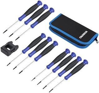 WORKPRO 10-Piece Precision Screwdriver Set with Pouch, Phillips, Slotted, Torx Star, Magnetic Screwdriver Repair Tool Kit, Non-Slip Grip, for Eyeglass, Watch, Computer, Laptop, Phone