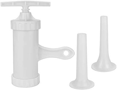 KLYNGTSK Manual Sausage Stuffer Maker Home Use Meat Stuffer Filler Machine Plastic Sausage Machine Hand Operated Salami Maker Funnel Kitchen Tool with 1 Pork Casing Funnel and 1 Mutton Casing Funnel