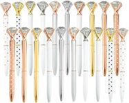 Auch 20 PCS Diamond Pens Crystal Pen Diamond Ballpoint Pen Bling Metal Cute Pens for Womens Bridal Gem Wedding Décor Bridal Shower Office Gifts (20 PCS Diamond Pens)