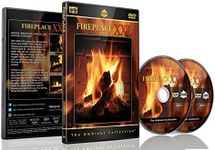 Fireplace Dvd - Fireplace XXL - 2 Dvds Set with Double Extra Long Fires with Burning Wood Sounds