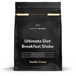 Protein Works - Ultimate Diet Breakfast Shake , Low Calorie Breakfast Shake , High Protein , Low Sugar Breakfast , 9 Servings , Vanilla Crème , 500g