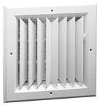 8 x 8 2-WAY ALUMINUM BAR CEILING DIFFUSER - Vent Duct Cover - With Oposing Dampers via Lever Control by HVAC Premium