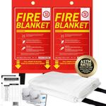 72HRS Fiberglass Fire Blanket - Fire Blanket for Home, Kitchen Fire Blanket | Fire Extinguishers Home | Essential Fire Safety Tool, Emergency Fire Blanket Canada | (2PC 1.0x1.0m 40"x40")