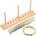 Diyfixlcd Bow Maker for Ribbon for Wreath Wooden Bow Making Tool with Bow Wire and Twist Tie for Creating Present Bows Hair Bows Corsages Holiday Party Decorations Supplies