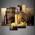 Various Wine with Grape Wall Art Painting Pictures Print On Canvas Food The Picture for Home Modern Decoration