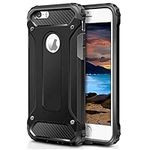 Vultic Armor Case for iPhone 5 / 5S / SE (2016), Heavy Duty [4 Corners Shockproof Protection] Bumper Cover (Black)