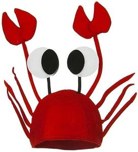 ZHHENIALY Funny Party Hats Dress Up Roleplay Novelty 3D Crab Hat for Unisex