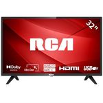 RCA 32 Inch 720P TV, Freeview HD Dolby Digital Audio DVB T2/S2 HD LED Backlighting Display TV, HDMI USB Earphone Output Media Player Monitor PS5 Xbox, Small TV for Bedroom Kitchen Black