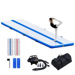 FunWater Inflatable Gymnastics Mat 10ft Air Tumbling Track 4 inches Thick Inflatable Training Mat, Thickness Floor Mat with Air Pump for Home/Water Fun/Gym/Yoga/Training/Cheerleading