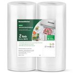 Bonsenkitchen Vacuum Sealer Bags, 8 in x 50 ft Rolls 2 Pack Food Vacuum Storage Bags, BPA Free, Food Grade, Customized Size Vcuum Bag for Vac Storage, Meal Prep or Sous Vide Cooking, VB3209