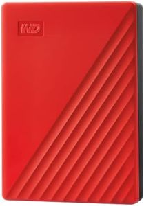 WD Portable Hard Drive, 5TB USB3.0, Red, My Passport Encryption, Password Protection, External Hard Disk / WDBPKJ0050BRD-WESN