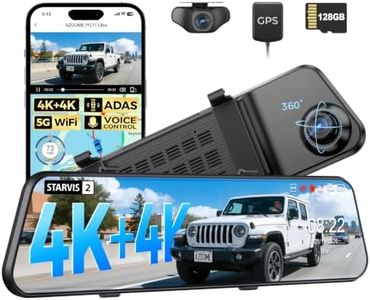 AZDOME PG17 Ultra 4K+4K STARVIS 2 Mirror Dash Cam, Rear View Mirror Camera