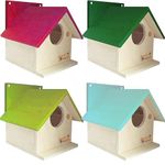 BackToNest BVN5 Sparrow, Finches, Garden Birds House Nest Box (4 Nos)