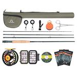 Maxcatch Extreme Fly Fishing Combo Kit 5/6/7/8 Weight, Starter Fly Rod and Reel Outfit, with a Protective Travel Case(Fly Fishing Combo (Extreme Rod +Tail Reel) 8 wt -9' Full-Handle Rod,7/8 Reel)