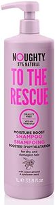 Noughty 97% Natural To The Rescue Moisture Boost Shampoo, 97% Natural Sulphate Free Vegan Haircare, Hydrating Formula for Dry and Damaged Hair, with Sweet Almond and Sunflower Seed 1L