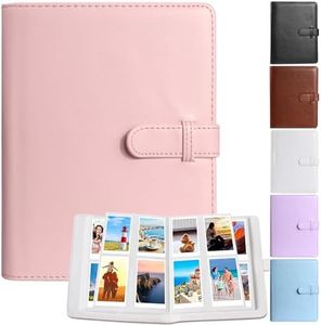 Polaroid Photo Album,128 Pockets Instax Photo Album for Fujifilm Instax 7S 8 9 11 25 70 Mini Camera,H HOME-MART Fujifilm Polaroid Snap,SocialMatic Instant Cameras,Pink