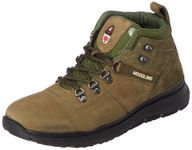 Woodland Men's Olive Green Leather Boots-9 UK (43 EU) (GB 4257122)