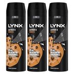 Lynx XL Body Spray 48-Hours High Definition Men's Fragrance Protect from Sweat and Odour with the Unique Scent Masculine Deodorant Spray for Men, 200ml (Leather & Cookies, Buy 3)