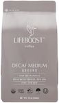 Lifeboost Coffee Medium Roast Swiss Water Decaf Coffee Ground - Low Acid Single Origin USDA Decaf Organic Coffee - Non-GMO Coffee Third Party Tested For Mycotoxins & Pesticides - 12 Ounces