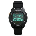 Rziawssa Children's Digital Watch 50M Waterproof Sports Watch for Boys Girls Teens Digital Watch with Chronograph LED Alarm Calendar for 8-18 Years, Black, Modern