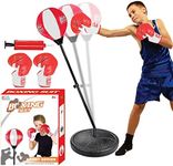 ToyVelt Punching Bag for Kids Boxing Set Includes Kids Boxing Gloves and Punching Bag, Standing Base with Adjustable Stand + Hand Pump - Top Gifting Idea for Boys and Girls Ages 3-8 Years Old