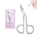 Professional Scissor Handle Tweezer Stainless Steel Scissors Shaped Tweezers Slant Flat Tip Scissor Tweezer for Women and Men (Silver)