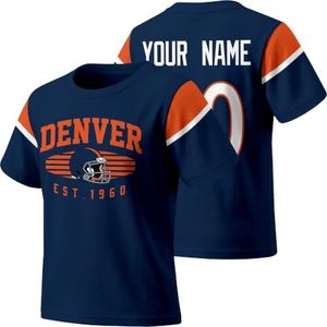 KREDE Denver T Shirt Custom Name Number for Kids Girl Boy Gift