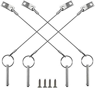 4PIECES of Quick Release Pin 1/4" Diameter, Usable Length 1-1/2"(38mm), Total Length 2"(51mm) Full 316 Stainless Steel, Bimini Top Pin, Marine Hardware