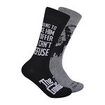 The Godfather Mens 2-pack Crew Socks, Black, 10-13 US, Black, 10-13