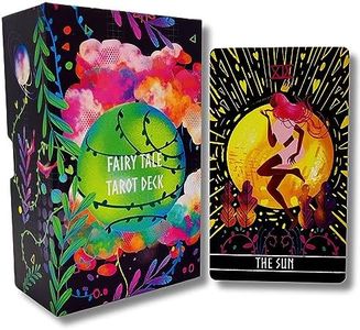 La Muci Fairy Tale Tarot Cards Deck with Guidebook - Major and Minor Arcana Full Tarot Deck, Rainbow Tarot with 78 Cards, Tarot Cards Set Unique with Floral Design, Modern Tarot Cards for Beginners