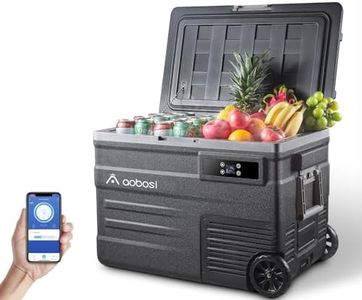 AAOBOSI Frigo Portatile 45L, Frigo Auto WIFI App Di Controllo, Frigo Da Campeggio 12/24V DC e 100-240V AC，Per Auto e La Famiglia, RV, Viaggi, Campeggio, Contenitore Refrigerante