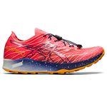 ASICS Women's FUJISPEED Running Shoes, 8, Papaya/Indigo Blue