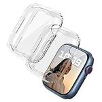 DULIPING 2 Pack 44mm Screen Protector Compatible with Apple Watch SE, Series 6/Series 5/Series 4, Soft TPU Protective Case Full Coverage Bumper Shell for iWatch 6/SE/5/4 44mm