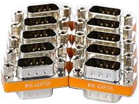 DB9 null modem adapter male to male slimline data transfer serial port adapter 10 Pack