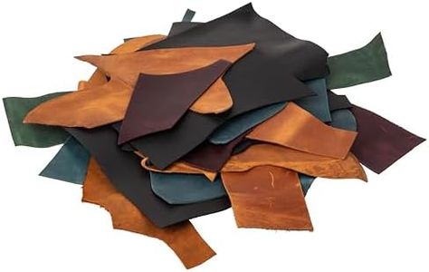Shkira Leather Scraps in Assorted Colors - for Crafting, Sewing, Tooling, and DIY Projects – Genuine Leather Pieces in Various Sizes