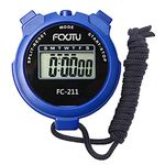 FCXJTU Digital Stopwatch Single Lap/Split Memory Stopwatch 12/24 Hour Clock Alarm Timer, Calendar with Lanyard Battery Included for Kids, Family and Sport Events