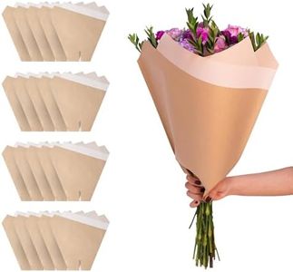 the florist Supply Market Bloom Sleeves 20 Pack 17 x 17 x 5.6 Inch FSC Certified Flower Bouquet Wrapping Paper, Flower Bouquet Bags Kraft Paper Sleeves, Gift-Ready for Wedding, Birthday, White