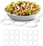 Bruntmor Silicone Trivets for Hot Pots and Pans, Set of 3 - Heavy Duty, Heat Resistant, Nonslip Hot Pads for Tables and Countertops - Easy to Clean Mats - Decorative Kitchen Tool - White, 6.1"x6.1"