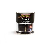 RUSTINS Black Gloss Paint 500ml