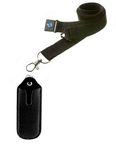 E CIG/Shisha Pen 20MM HIGH Quality Lanyard with Safety Breakaway & Matching Leather Faux CASE Holder (Black)