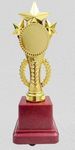 Metallic Fiber 3 Star Golden Winning Trophy/Award for Winners (9 inches pack of 3)